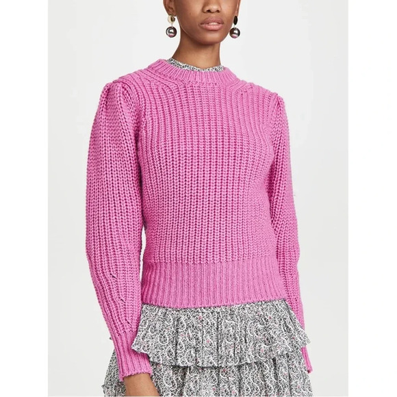 ISABEL MARANT ÉTOILE NWT Pleane Shaker Knit Sweater Jumper Pink 40 - Picture 7 of 14